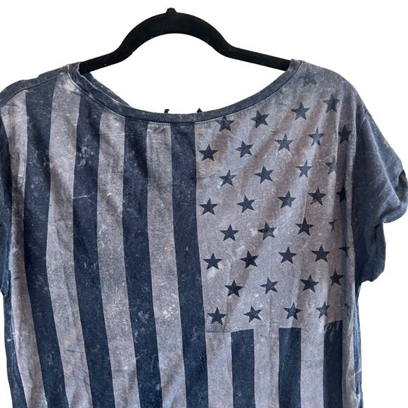 NWT Zara Flag America Stripped Stars Tee Shirt Size M - Picture 2 of 8